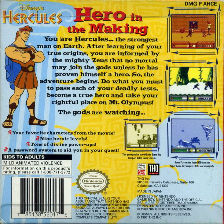 Hercules — Box back