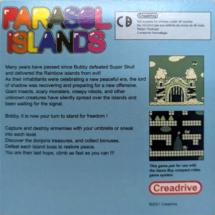 Parasol Islands — Box back