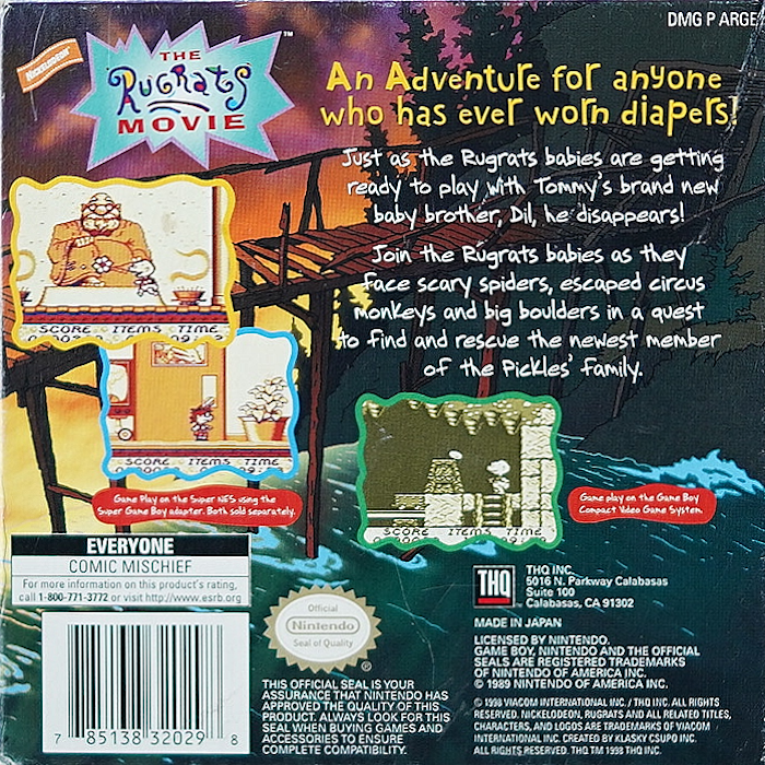 The Rugrats Movie — Box back