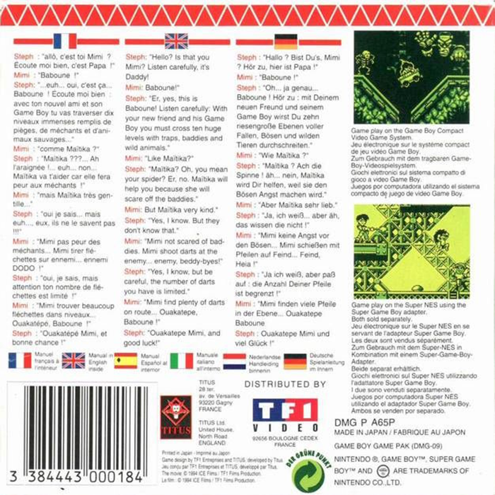 Un Indien Dans La Ville — Box back