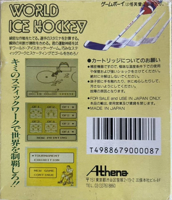 World Ice Hockey — Box back