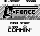 A-Force: Armour Force (Unl.) — Title screen