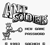 Ant Soldiers (Unl.) — Title screen