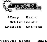 Asteroids Chasers — Title screen