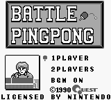 Battle Pingpong — Title screen