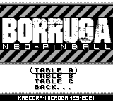 Borruga - Neo Pinball — Title screen