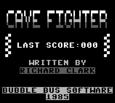 Cave Fighter — Title screen