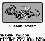 Dragon Slayer I — Title screen