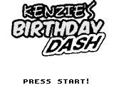 Kenzie's Birthday Dash — Title screen