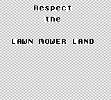 Lawn Mower Land — Title screen
