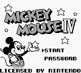 Mickey Mouse IV — Title screen