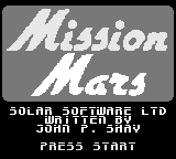 Mission Mars — Title screen