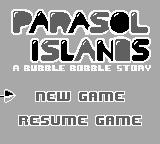 Parasol Islands — Title screen