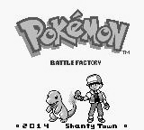 Pokemon Red Battle Factory — Title screen