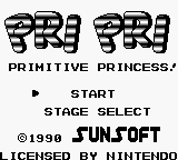 Pri Pri : Primitive Princess! — Title screen