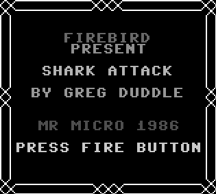 Shark Attack — Title screen