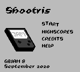 Shootris — Title screen