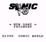 Sonic 6 (Unl.) — Title screen