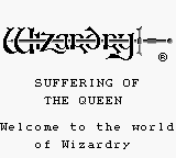 Wizardry Gaiden 1 : Joou no Junan — Title screen