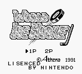 World Ice Hockey — Title screen