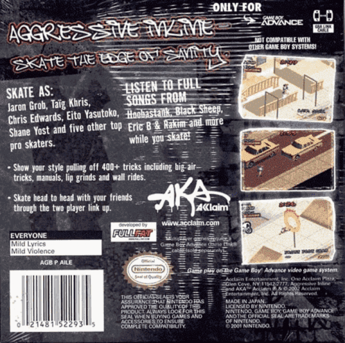 Aggressive Inline — Box back