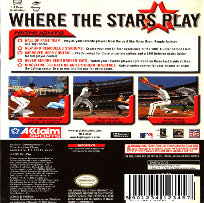 All-Star Baseball 2004 Featuring Derek Jeter — Box back