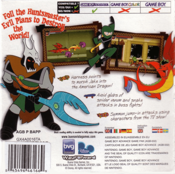 American Dragon : Jake Long, Rise of the Huntsclan — Box back
