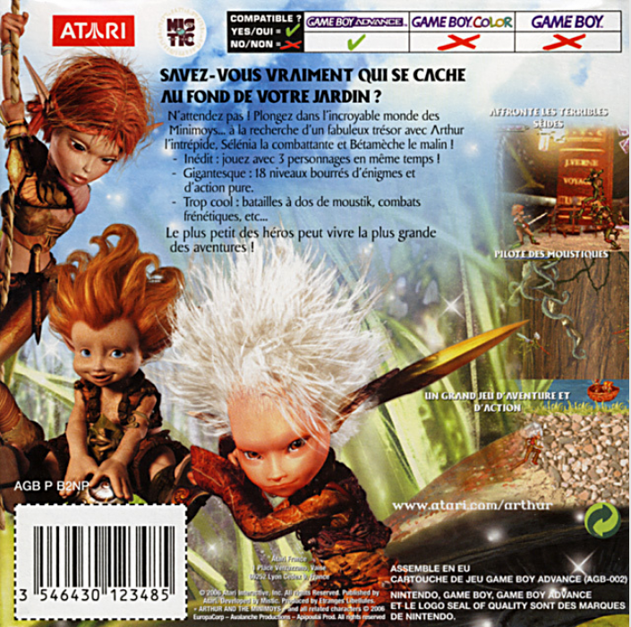 Arthur and the Invisibles — Box back