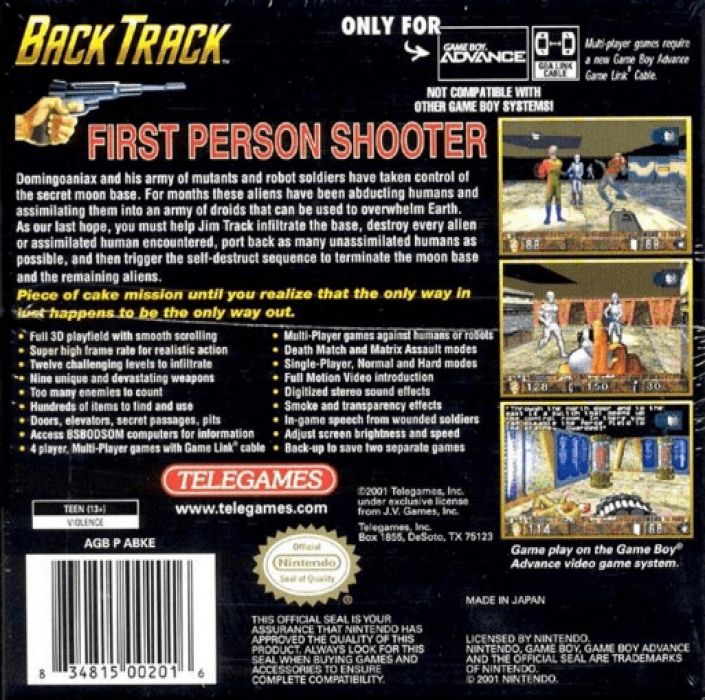 Back Track — Box back