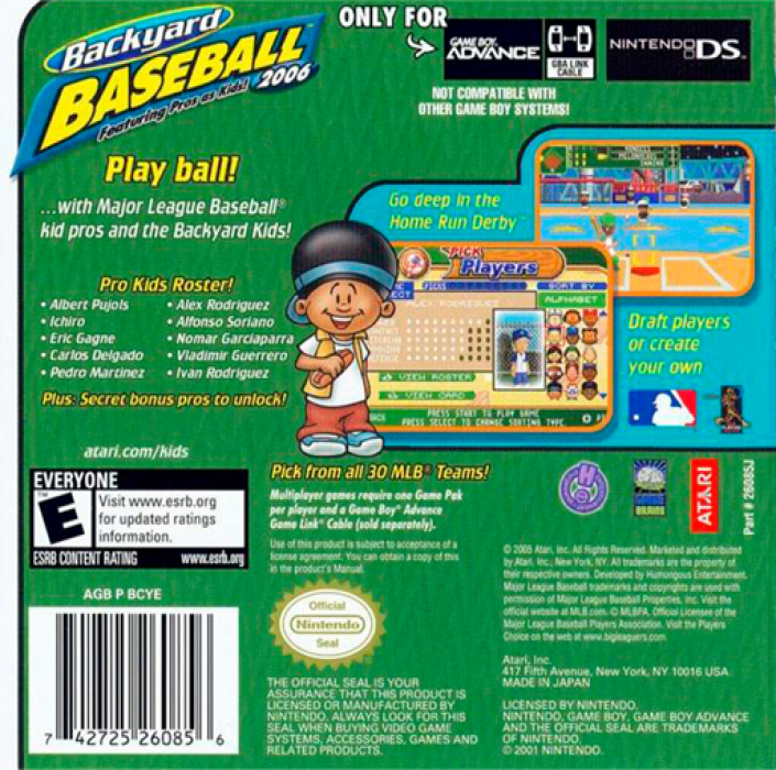 Backyard Baseball 2006 — Box back
