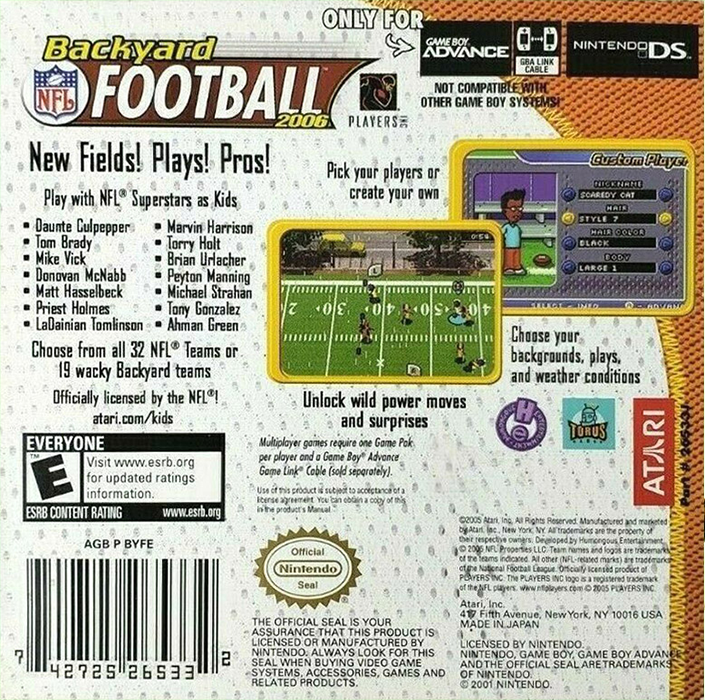 Backyard Football 2006 — Box back