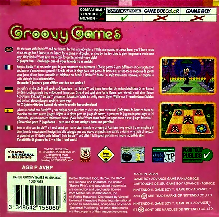 Barbie Groovy Games — Box back