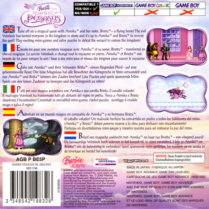 Barbie and the Magic of Pegasus — Box back