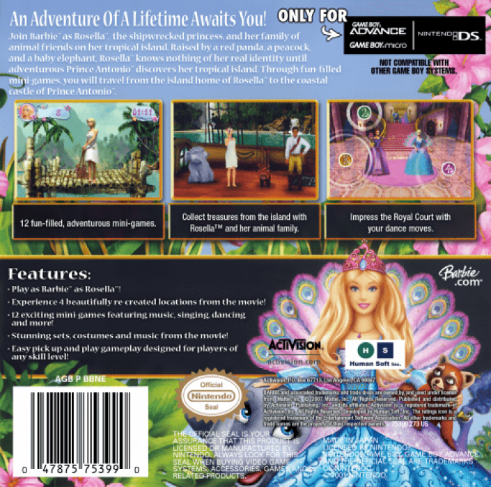 Barbie as The Island Princess — Box back
