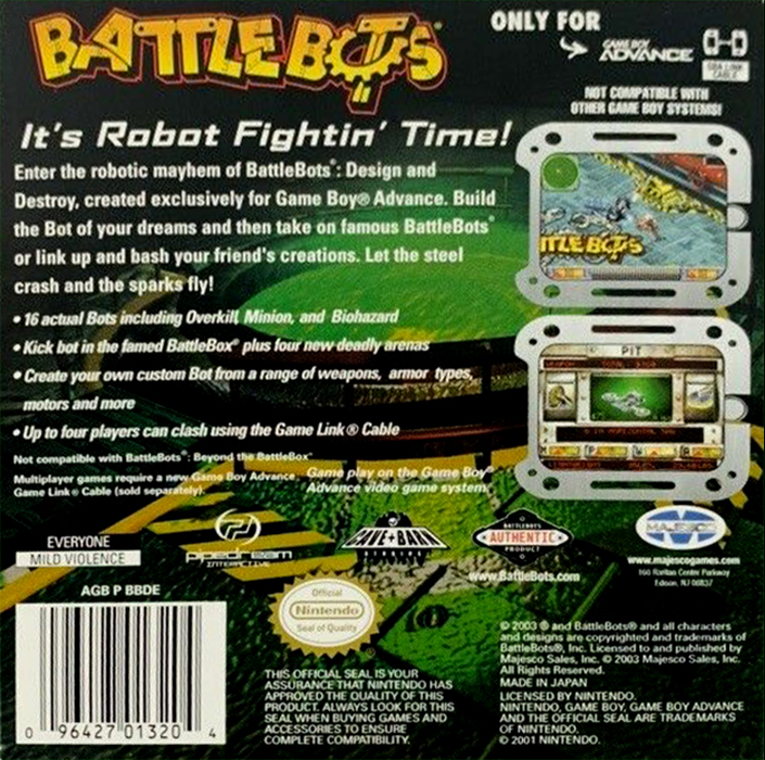 BattleBots - Design & Destroy — Box back