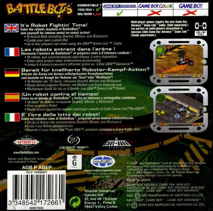 BattleBots : Beyond the BattleBox — Box back