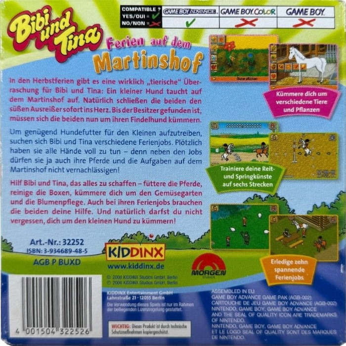 Bibi und Tina : Ferien auf dem Martinshof — Box back