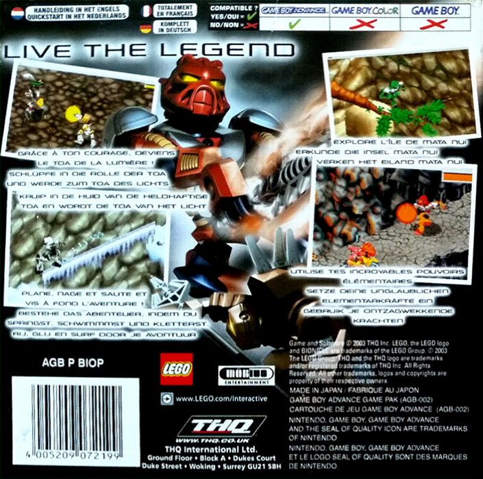 Bionicle — Box back