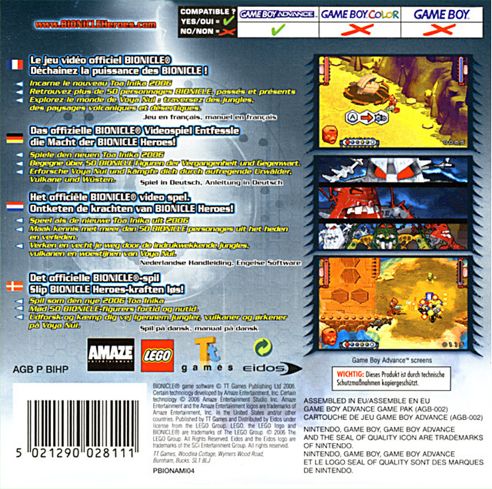 Bionicle Heroes — Box back