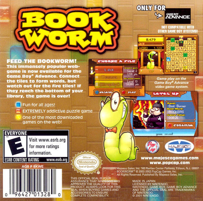 Bookworm — Box back