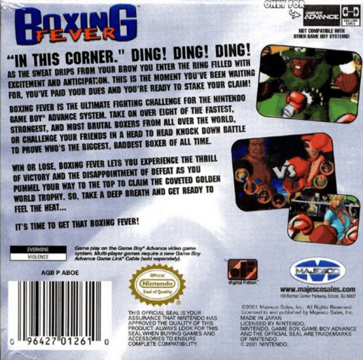 Boxing Fever — Box back