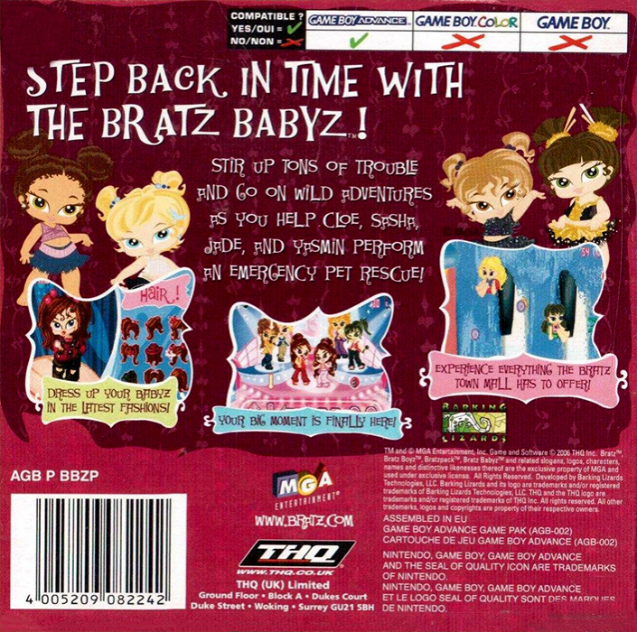 Bratz : Babyz — Box back