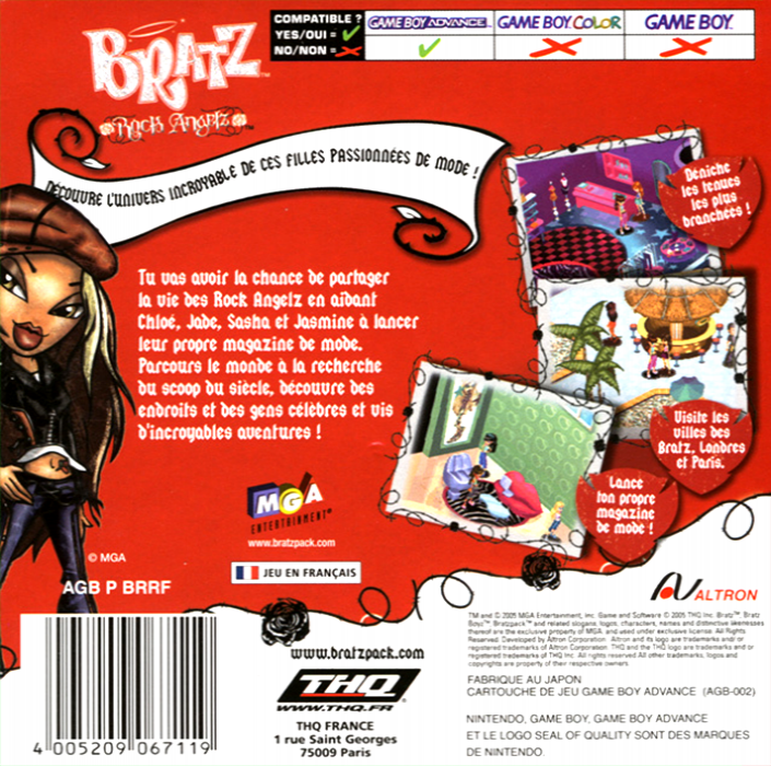 Bratz : Rock Angelz — Box back