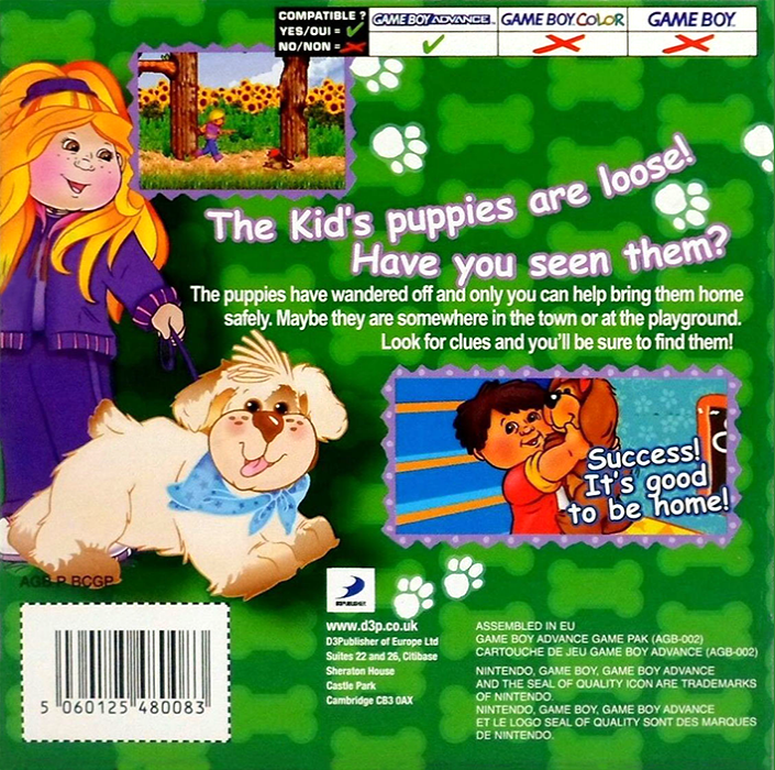 Cabbage Patch Kids : The Patch Puppy Rescue — Box back