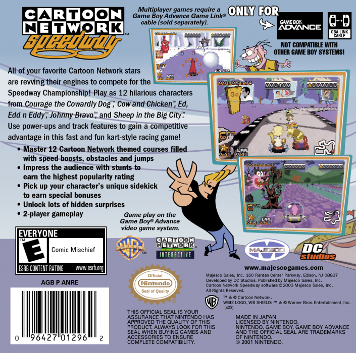 Cartoon Network Speedway — Box back