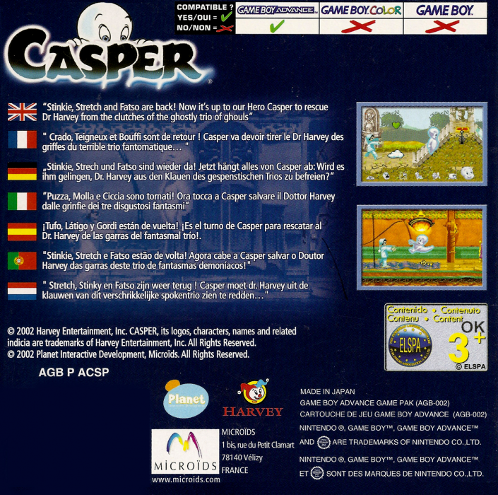 Casper — Box back