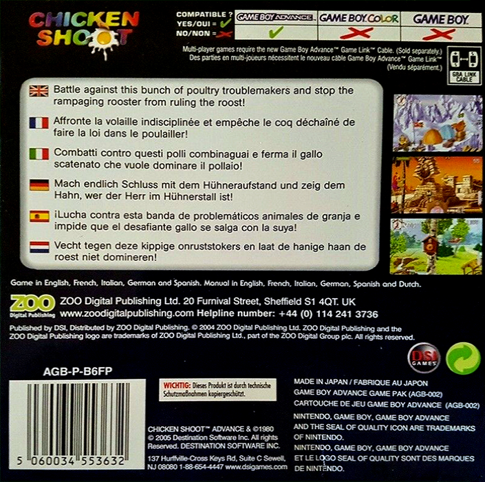 Chicken Shoot — Box back