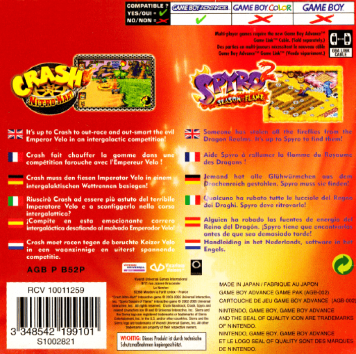 Crash & Spyro Super Pack Volume 2 — Box back