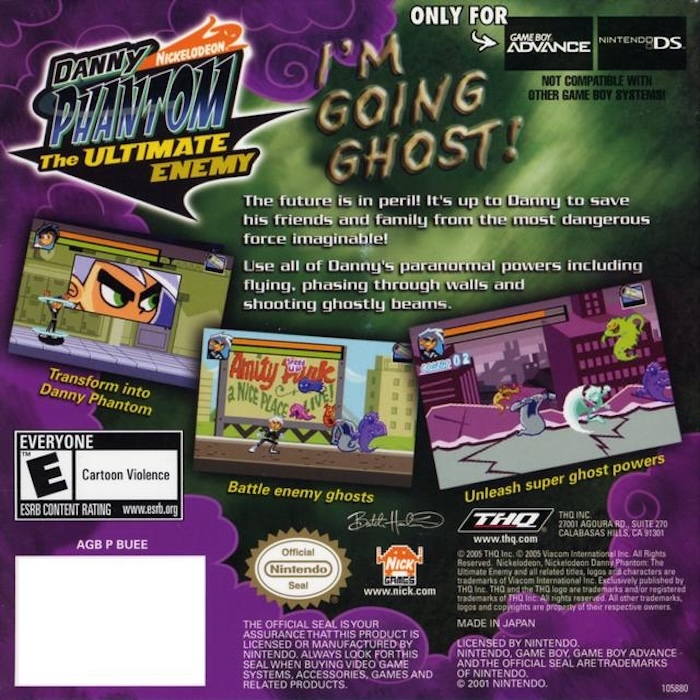 Danny Phantom : The Ultimate Enemy — Box back
