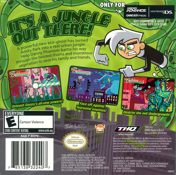 Danny Phantom : Urban Jungle — Box back